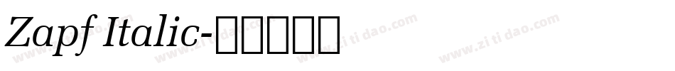 Zapf Italic字体转换